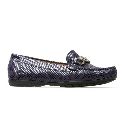 Van Dal Bliss II Ladies Loafer Navy Feature Print