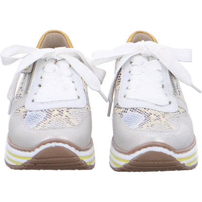 Ara ladies Sapporo Double Sole Lace Up Sneaker White Gold