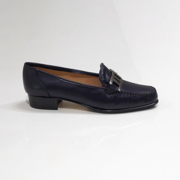 HB Ladies Moccasin Navy – Hobson Shoes