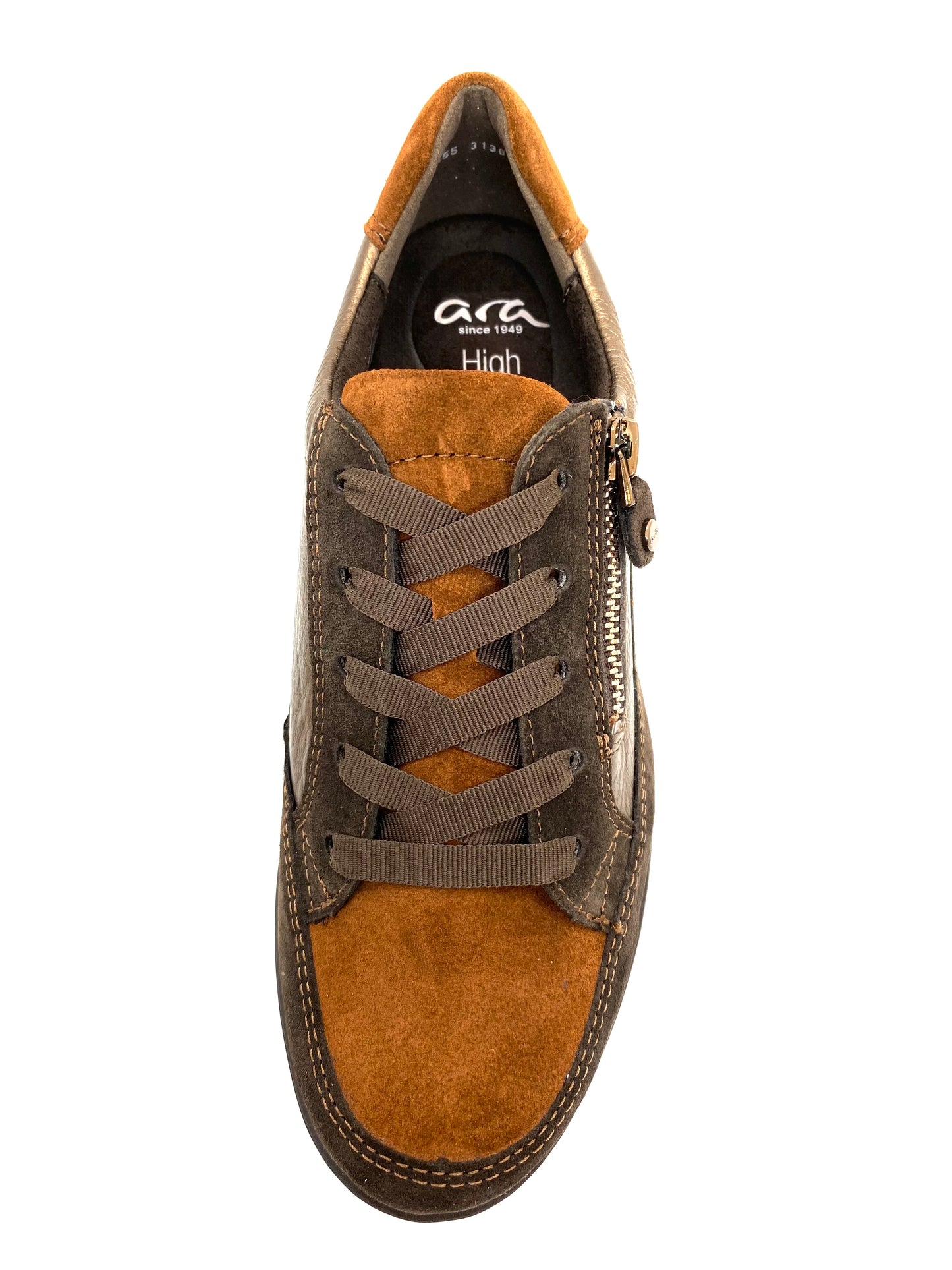 Ara Ladies Zurich Zip Sided Lace Up Casual Shoe