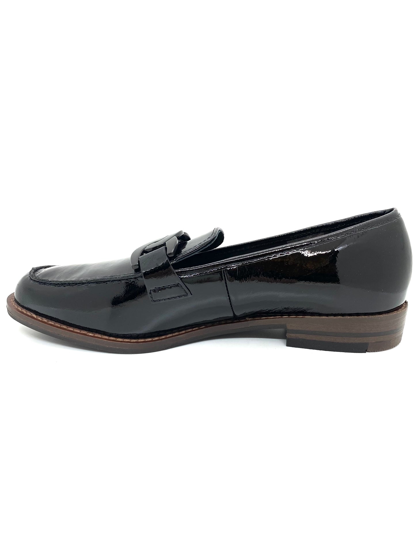 Ara Ladies Kent Buckle Trim Patent Loafer