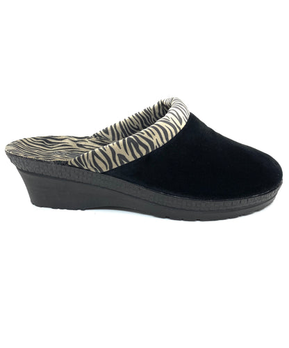 Rohde Ladies Zebra Print Backless Slipper