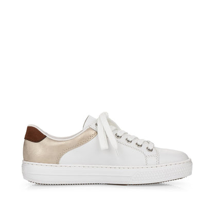 Rieker Ladies Zip Metalic Trim Sneaker