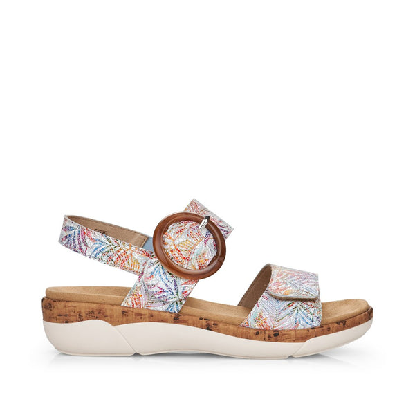 Remonte Ladies Multi Print Adjustable Sandal