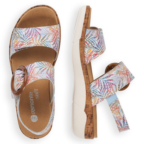 Remonte Ladies Multi Print Adjustable Sandal