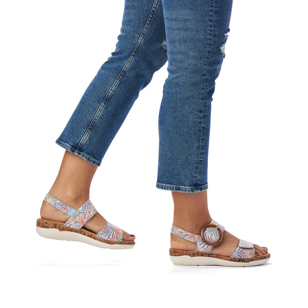 Remonte Ladies Multi Print Adjustable Sandal