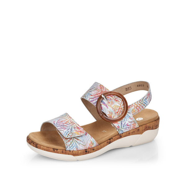 Remonte Ladies Multi Print Adjustable Sandal