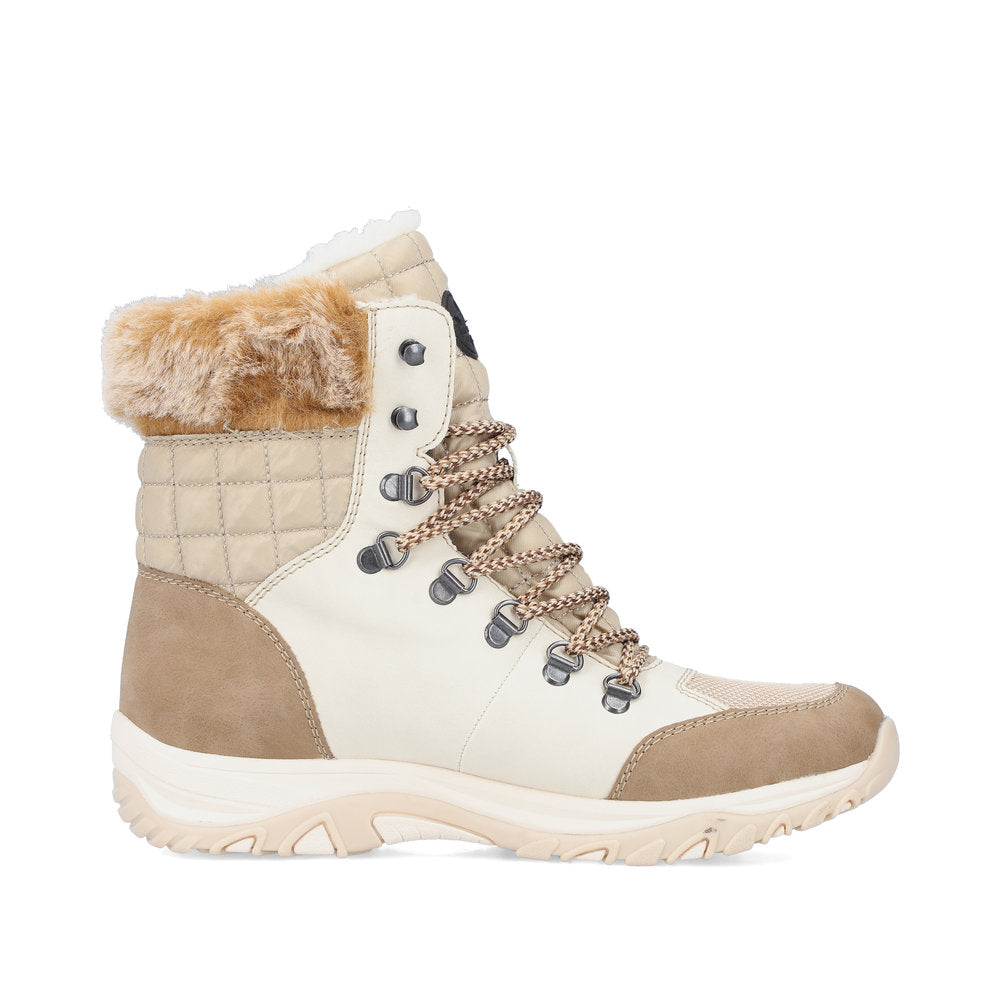 Rieker Ladies Patchwork Tex Lined Boot