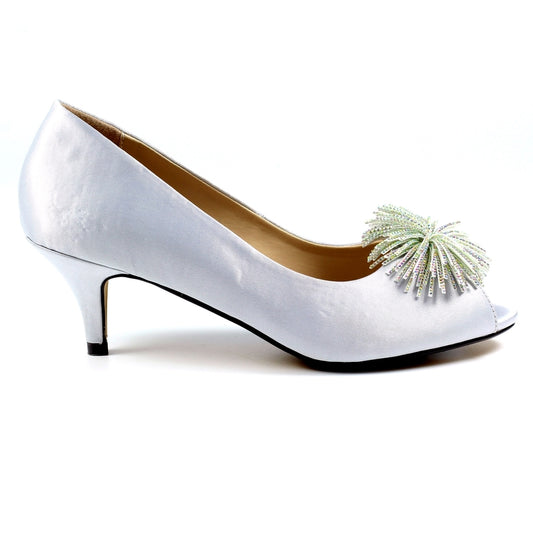 Lunar Ladies Lucia Pom Pom Court Shoe