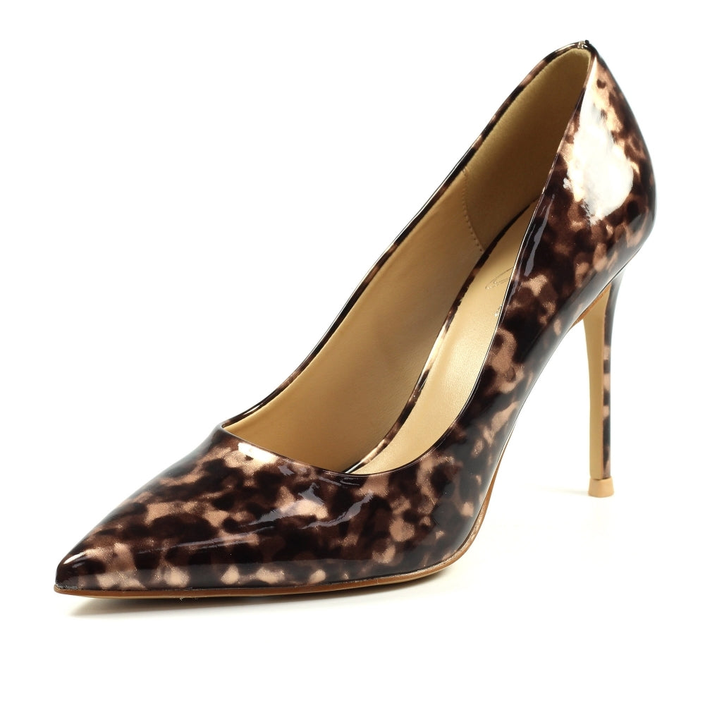 Lunar Mojito Ocelot Print High Heel Court Shoe