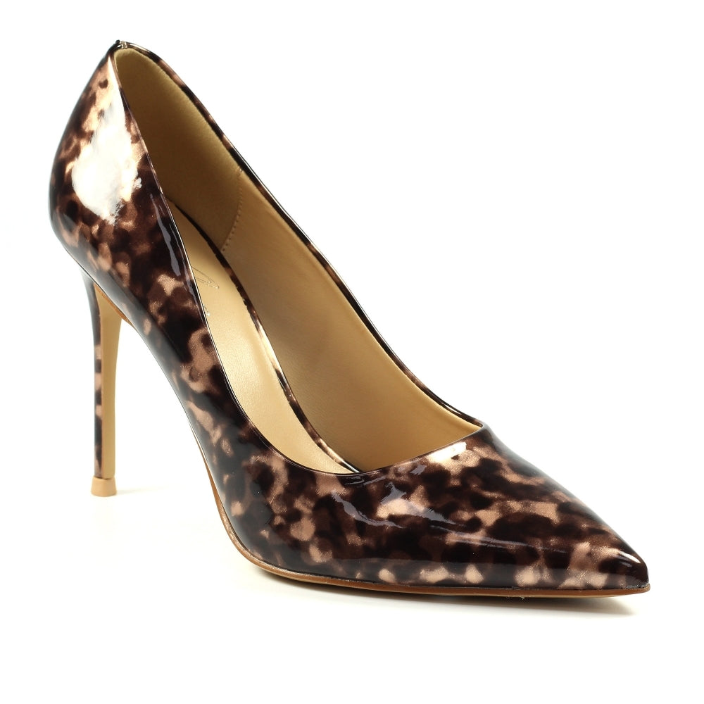 Lunar Mojito Ocelot Print High Heel Court Shoe