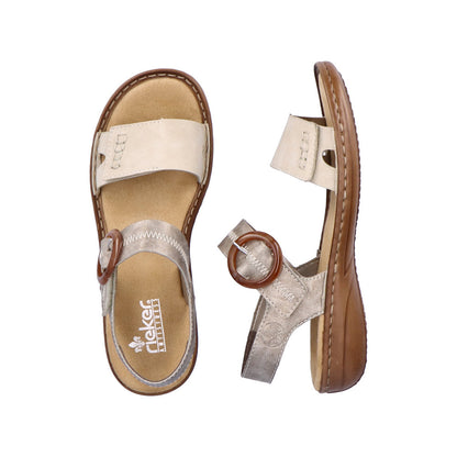 Rieker ladies Buckle Detail Adjustable Sandal