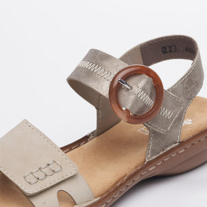 Rieker ladies Buckle Detail Adjustable Sandal