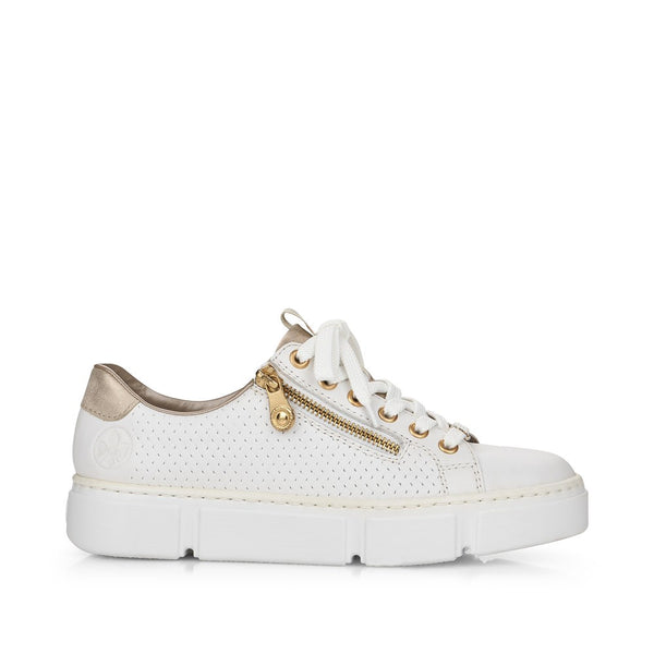 Rieker Ladies Zip Sided Lace Up Sneaker