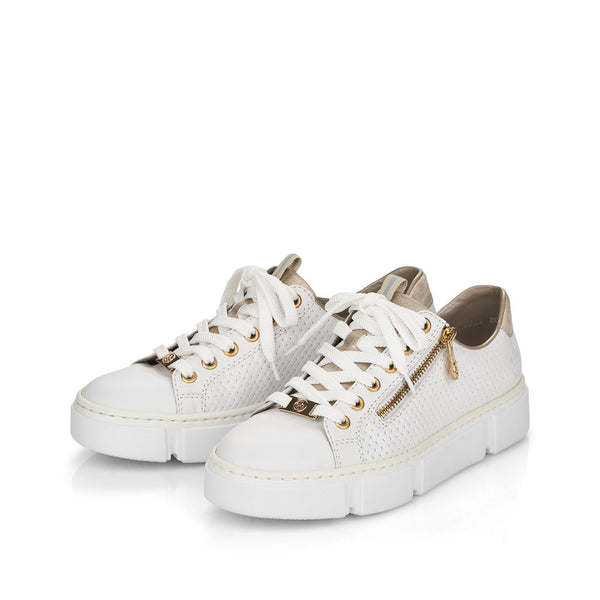 Rieker Ladies Zip Sided Lace Up Sneaker