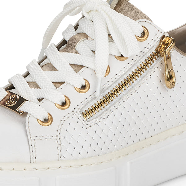 Rieker Ladies Zip Sided Lace Up Sneaker