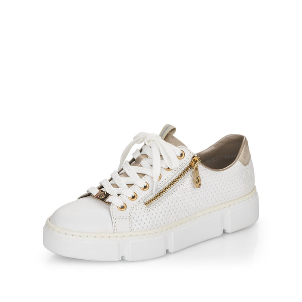 Rieker Ladies Zip Sided Lace Up Sneaker