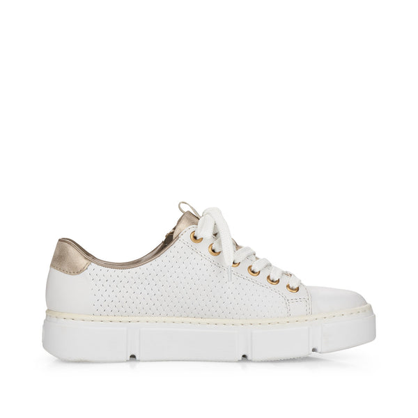 Rieker Ladies Zip Sided Lace Up Sneaker