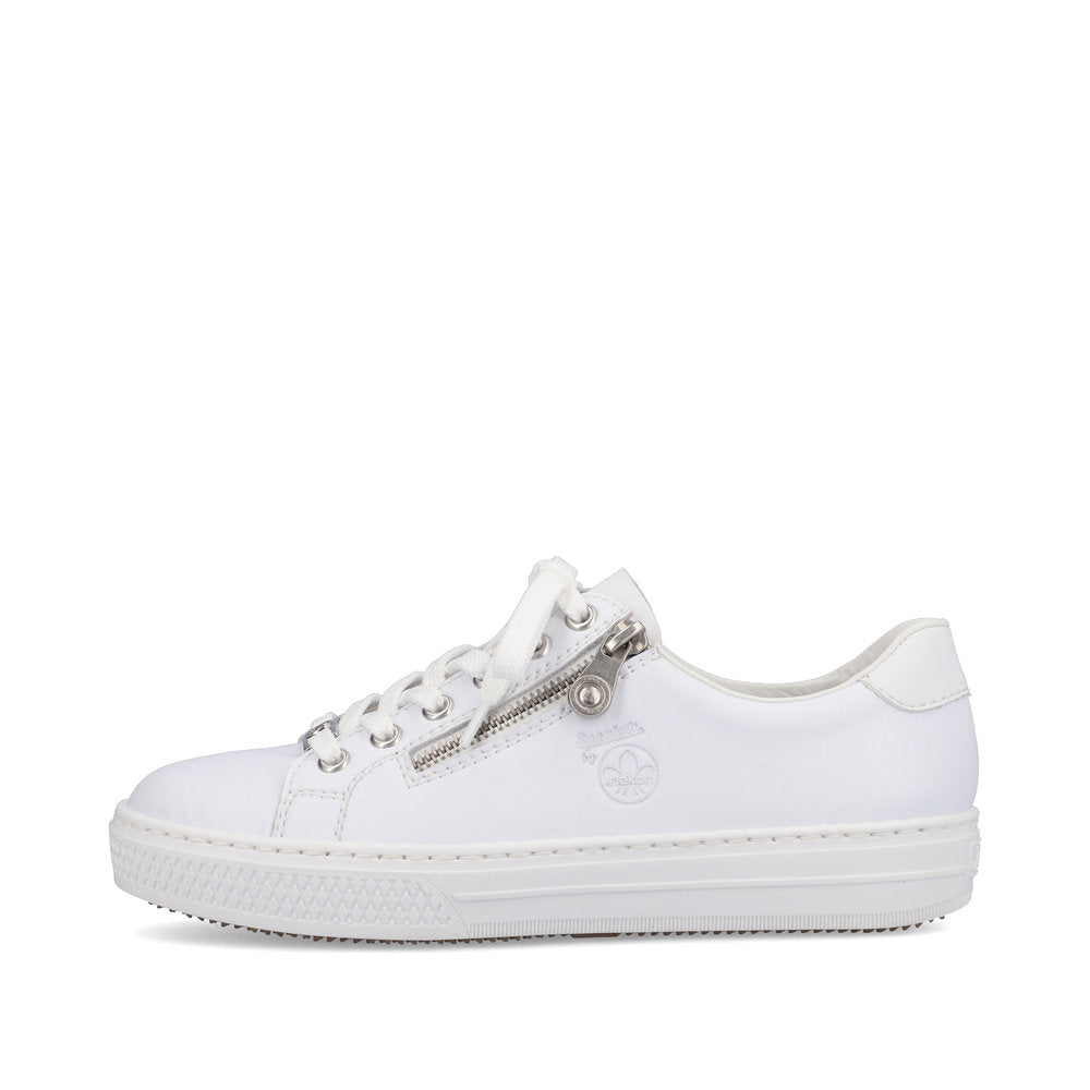 Rieker Ladies Zip Sided Lace Up Sneaker