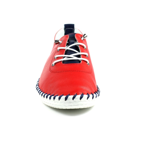 Lunar Sandown Red Leather Shoe