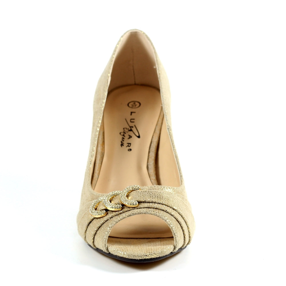 Lunar Lyla Ladies Peep Toe Court Shoe