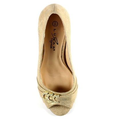 Lunar Lyla Ladies Peep Toe Court Shoe