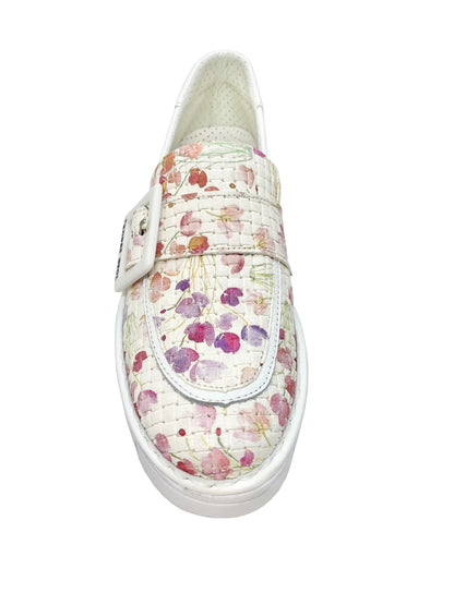 Jose Saenz White Floral Loafer