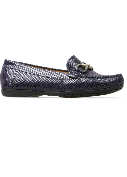 Van Dal Bliss II Ladies Loafer Navy Feature Print