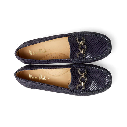 Van Dal Bliss II Ladies Loafer Navy Feature Print