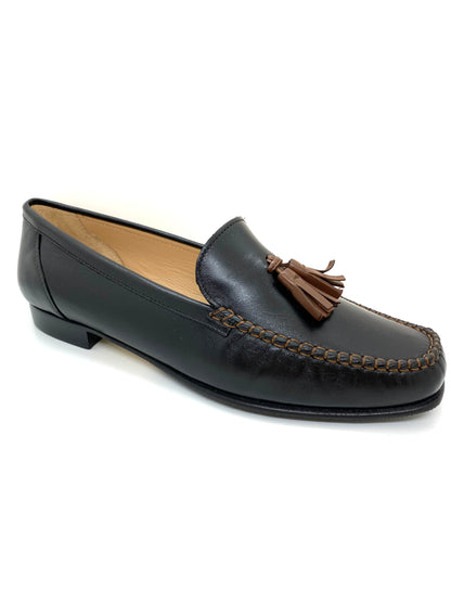 Low Heel Tassle Trim Loafer