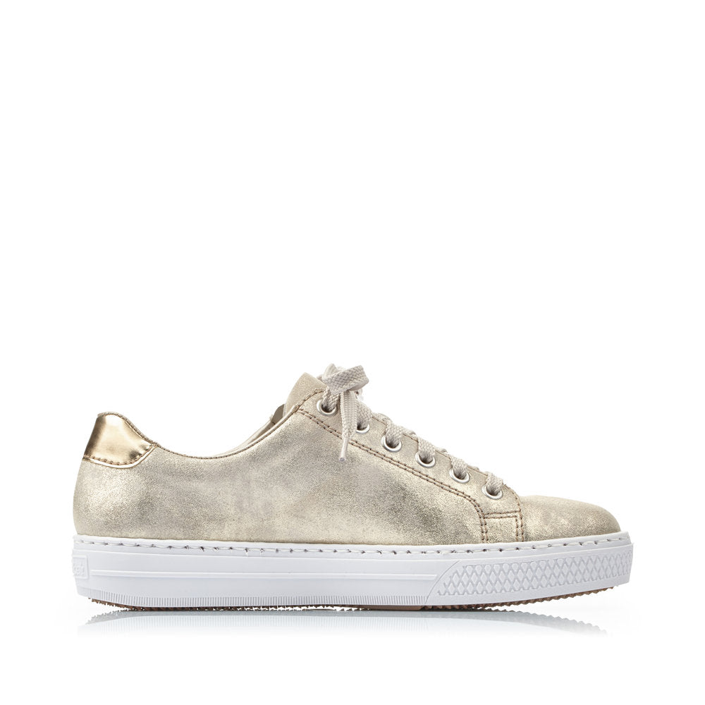 Rieker Ladies Soft Gold Metallic Lace Up Trainer Shoe – Hobson Shoes