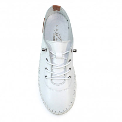 Lunar Ladies St.Ives Leather Lace Up Shoe White